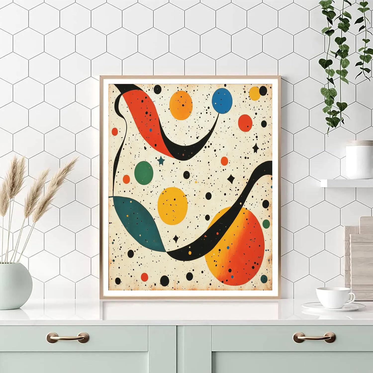 Joan Miró Inspired Cosmic Abstraction paint by number