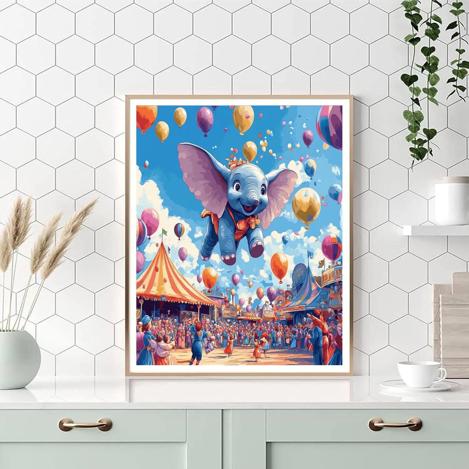 Dumbo’s Circus Flight Disney Inspired Painting by numbers kit