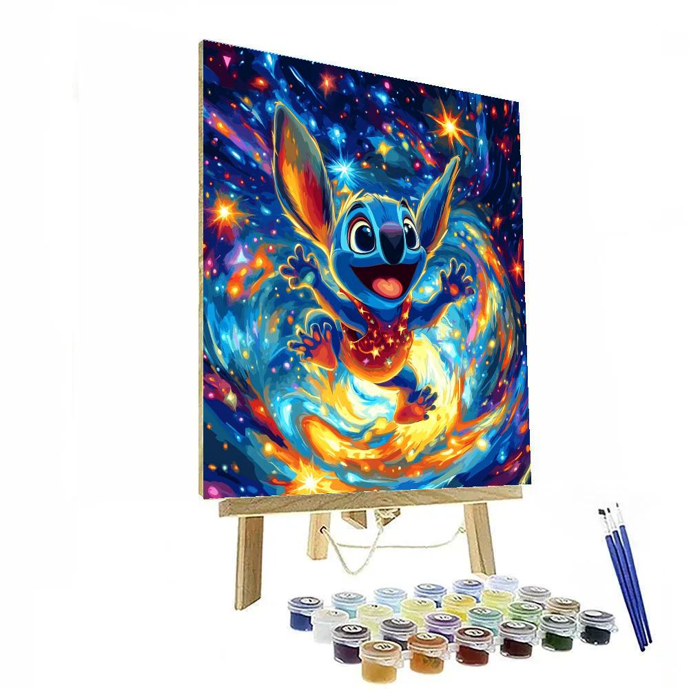 Stitch’s Galactic Adventure Disney Inspired Numbered painting kits