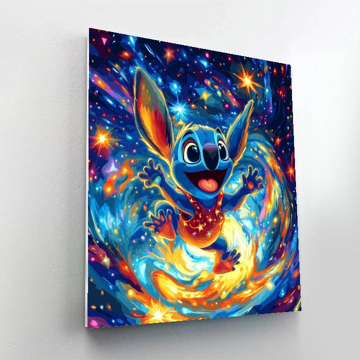 Stitch’s Galactic Adventure Disney Inspired Numbered painting kits
