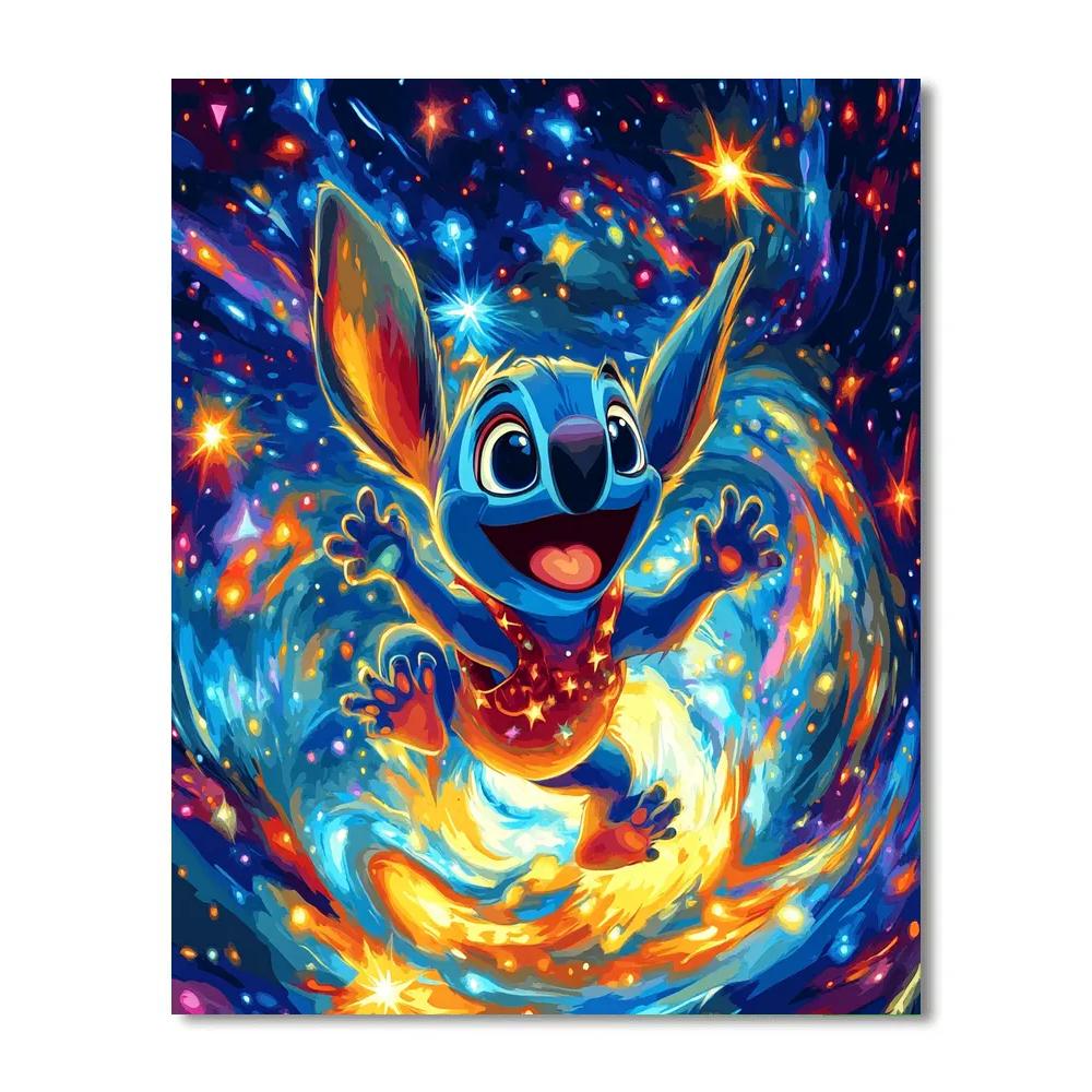 Stitch’s Galactic Adventure Disney Inspired Numbered painting kits