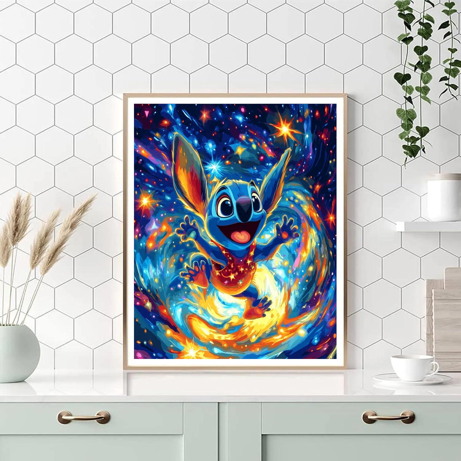 Stitch’s Galactic Adventure Disney Inspired Numbered painting kits