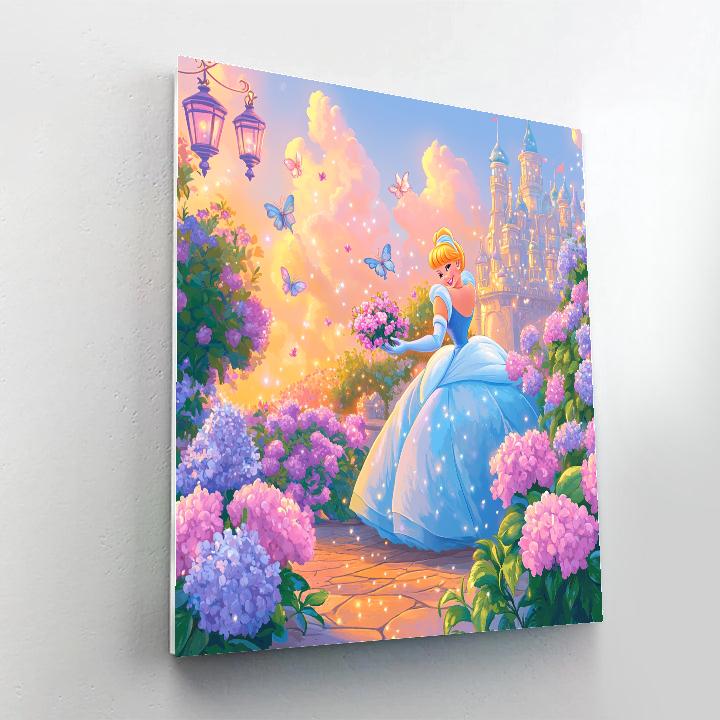 Cinderella’s Garden Party Prep Disney Inspired Number painting
