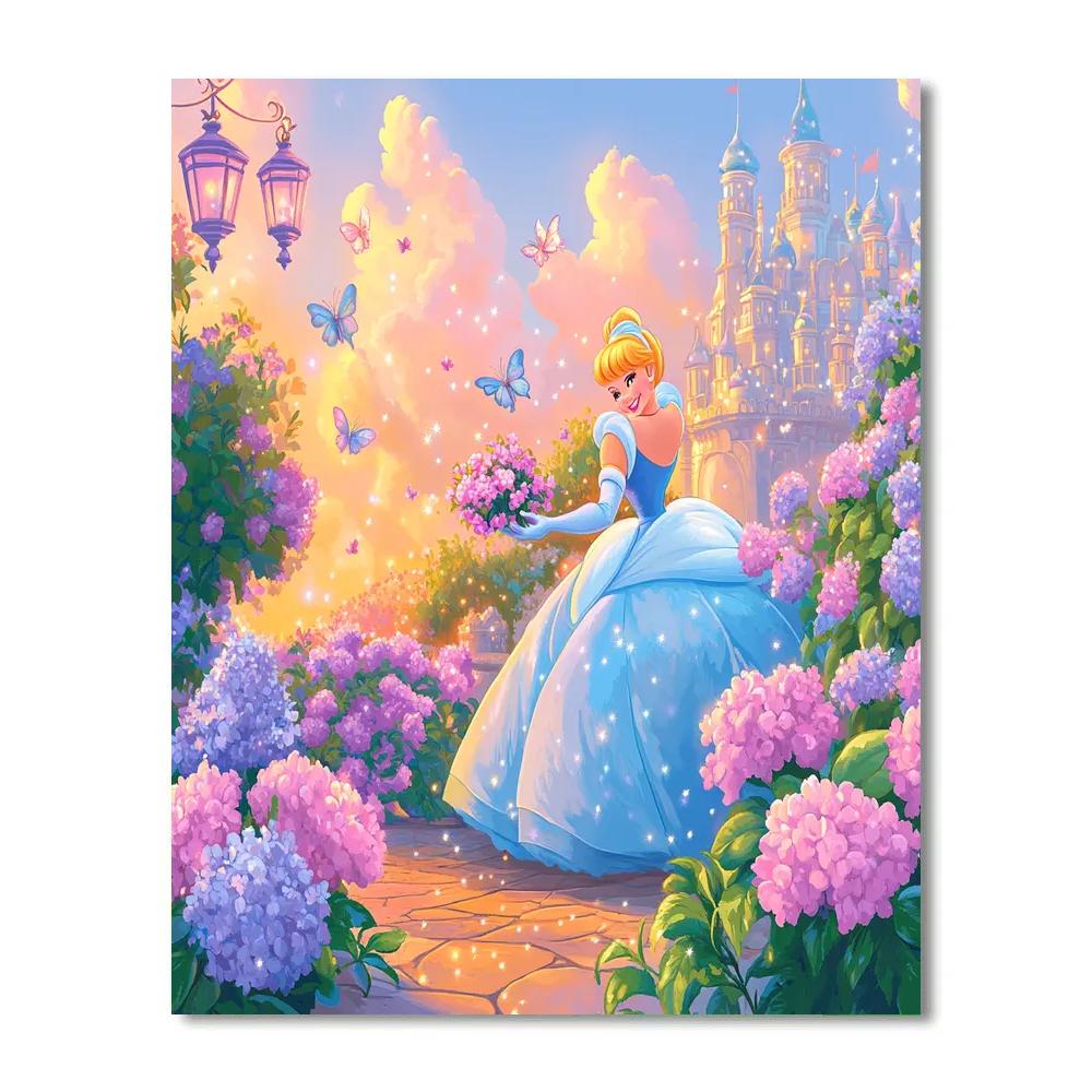 Cinderella’s Garden Party Prep Disney Inspired Number painting