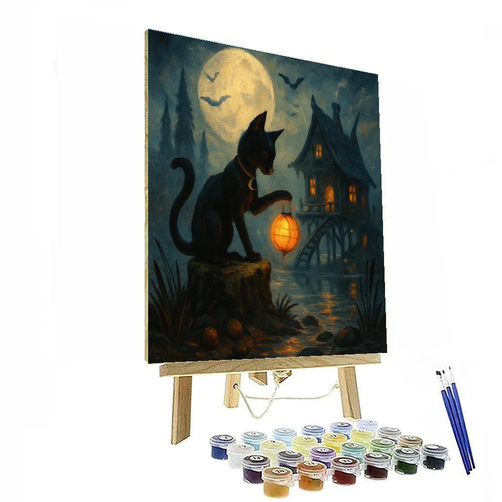 Lanterns Over The Whispering Marsh paint by number