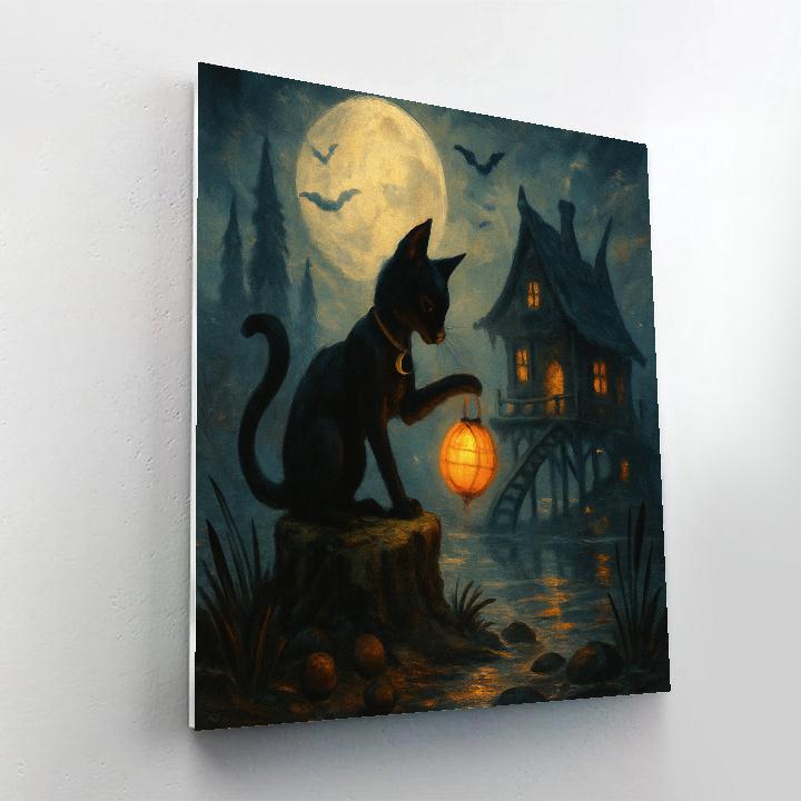 Lanterns Over The Whispering Marsh paint by number