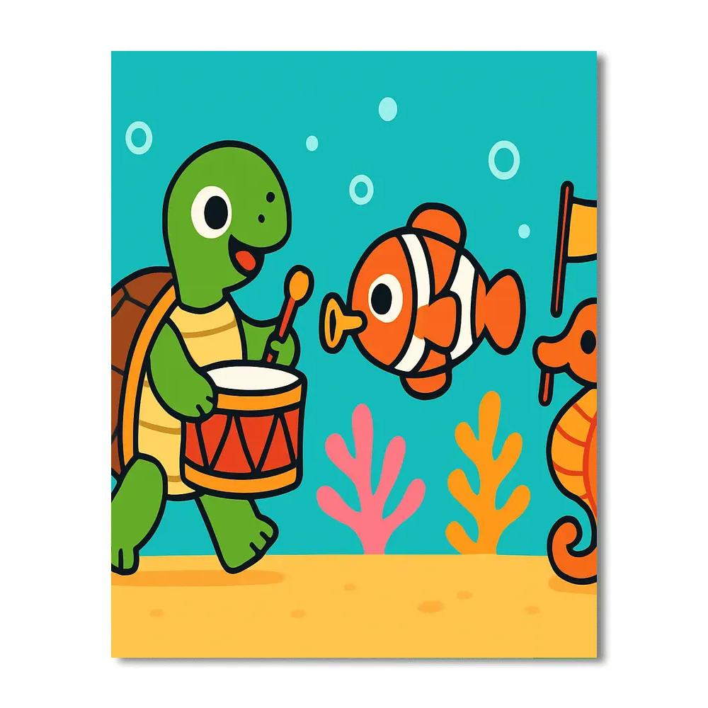 Coral Reef Music Parade painting number kit