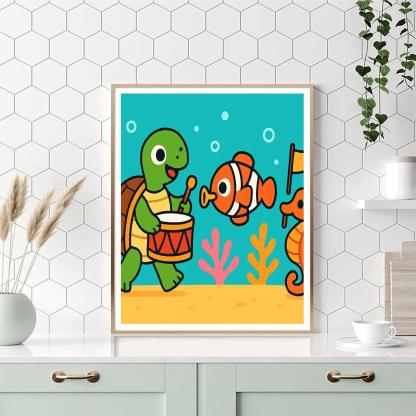 Coral Reef Music Parade painting number kit