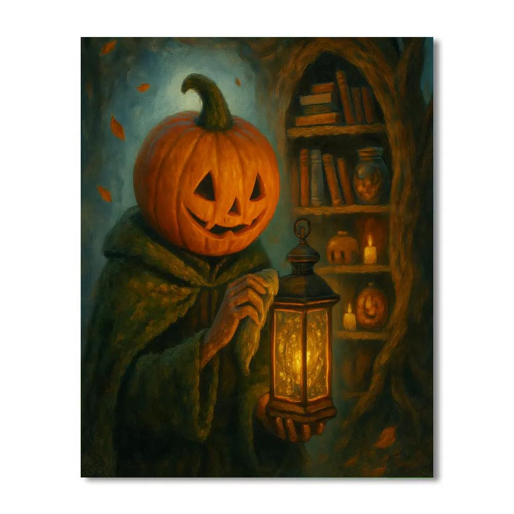 Lanternmaker Pumpkin Scholar DIY paint by numbers