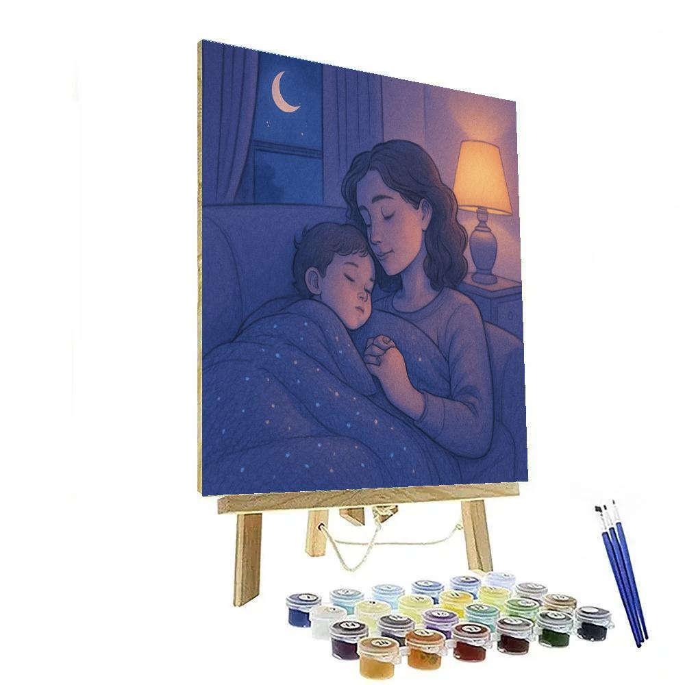 Starlight Blanket Nap With Mom Numbered painting kits