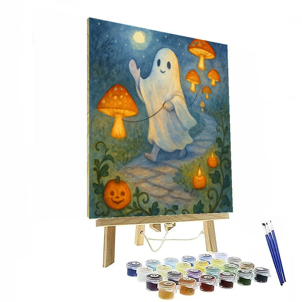 Moonlit Mushroom Garden Parade paint by numbers