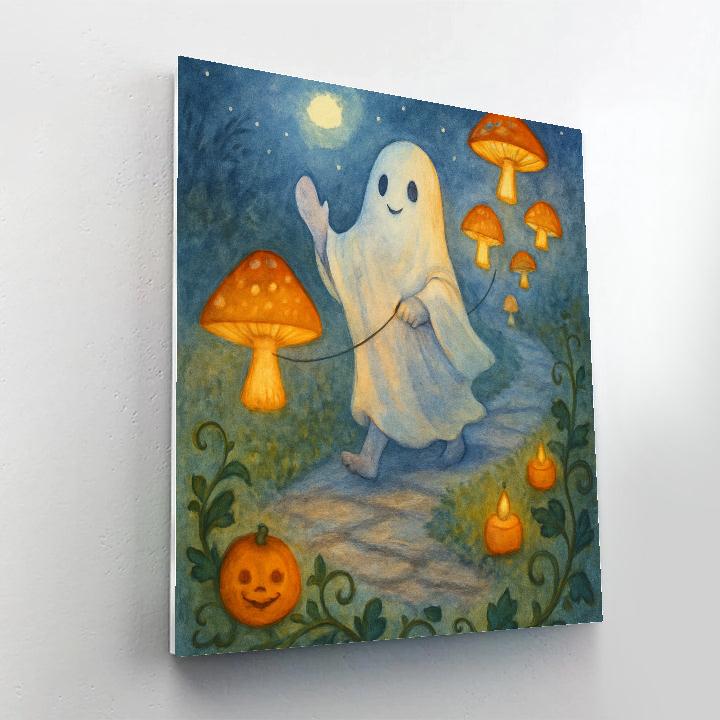 Moonlit Mushroom Garden Parade paint by numbers