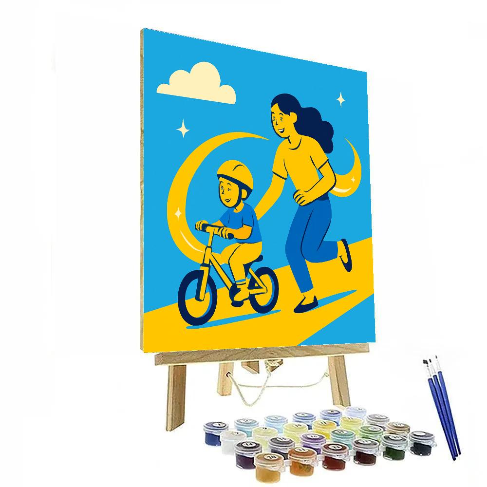 Comet Trail First Bike Lesson paint by number