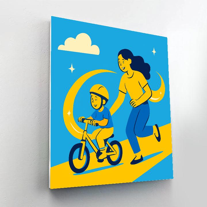 Comet Trail First Bike Lesson paint by number