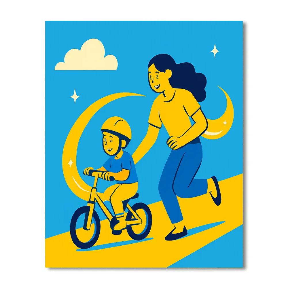 Comet Trail First Bike Lesson paint by number