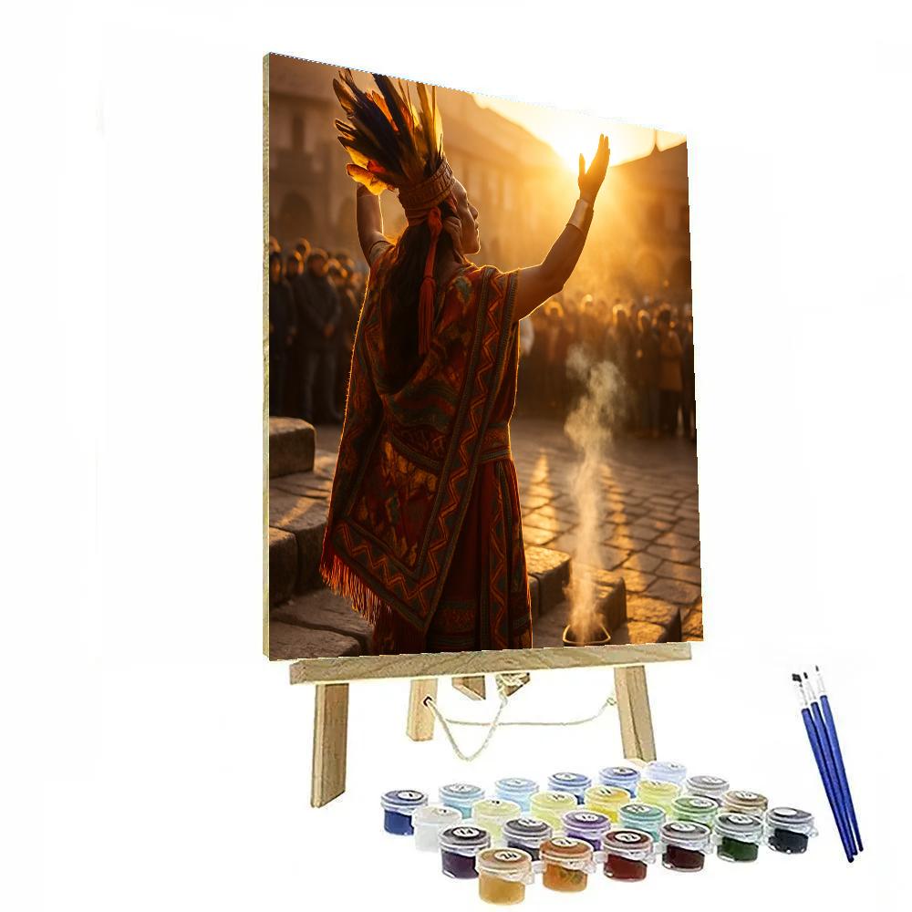Inti Raymi Sunrise Ceremony Cusco paint by numbers