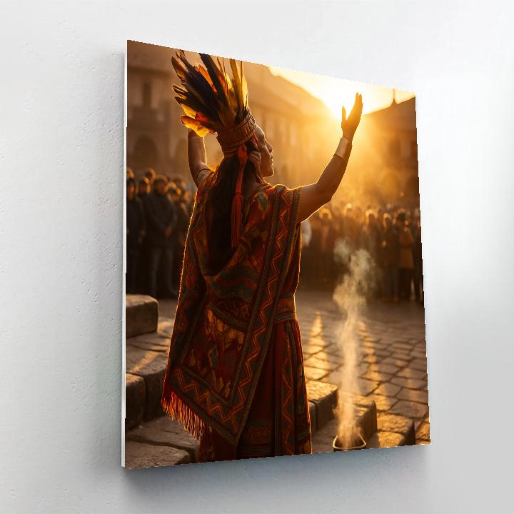 Inti Raymi Sunrise Ceremony Cusco paint by numbers
