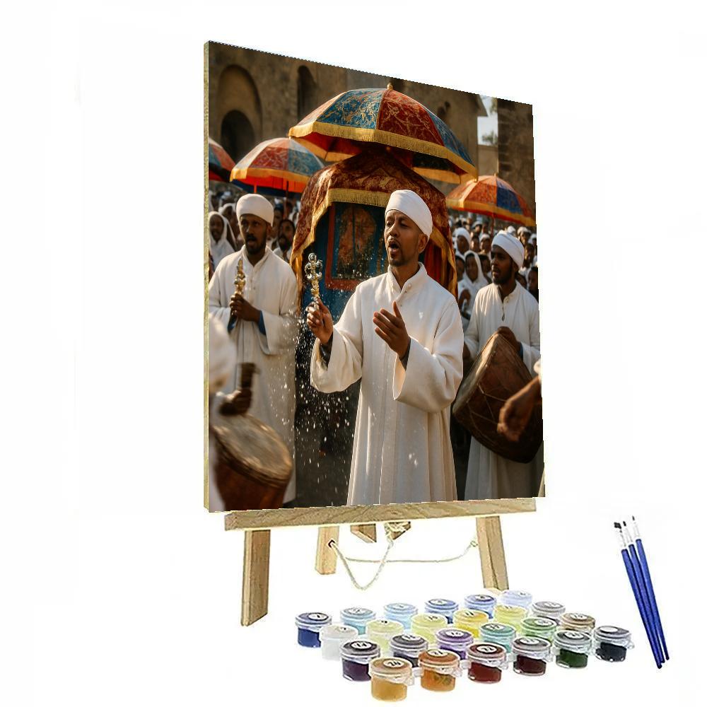 Timkat Epiphany Procession Gondar DIY paint by numbers