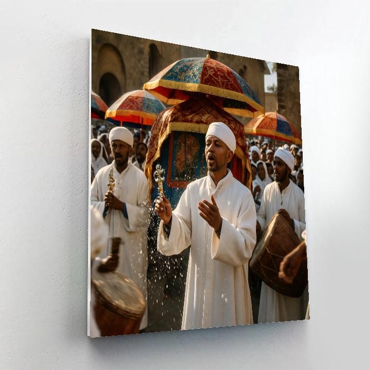 Timkat Epiphany Procession Gondar DIY paint by numbers