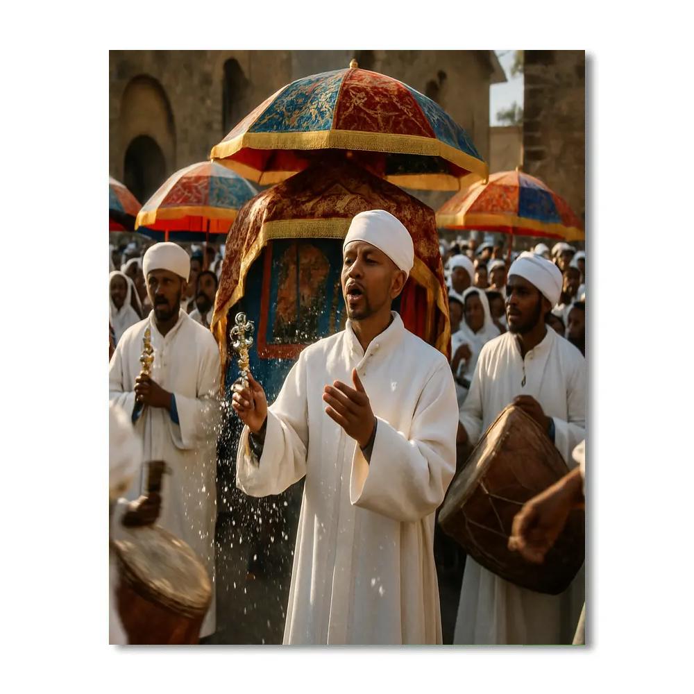Timkat Epiphany Procession Gondar DIY paint by numbers