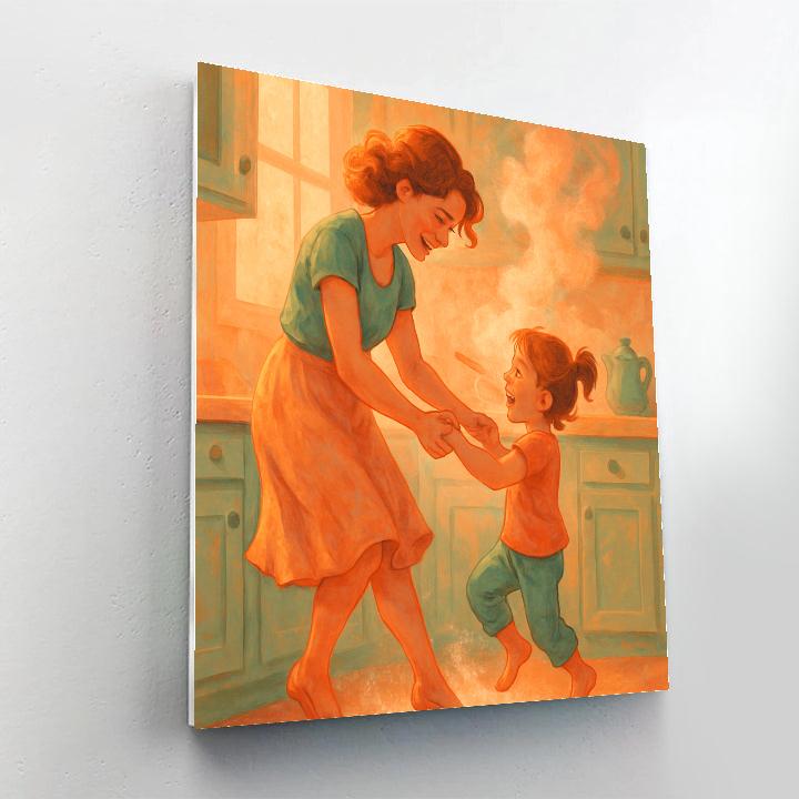 Nebula Kitchen Dance Lesson Number painting