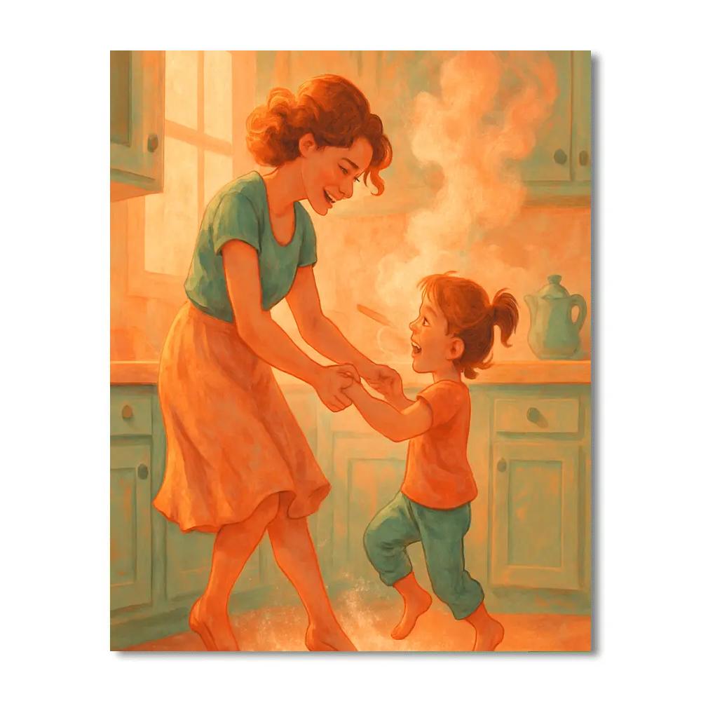 Nebula Kitchen Dance Lesson Number painting