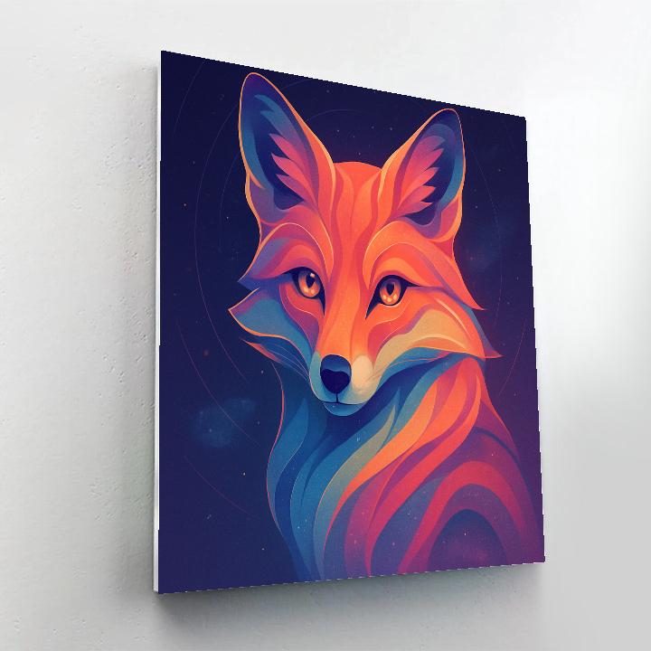 Cosmic Veil Fox Mirage DIY paint by numbers