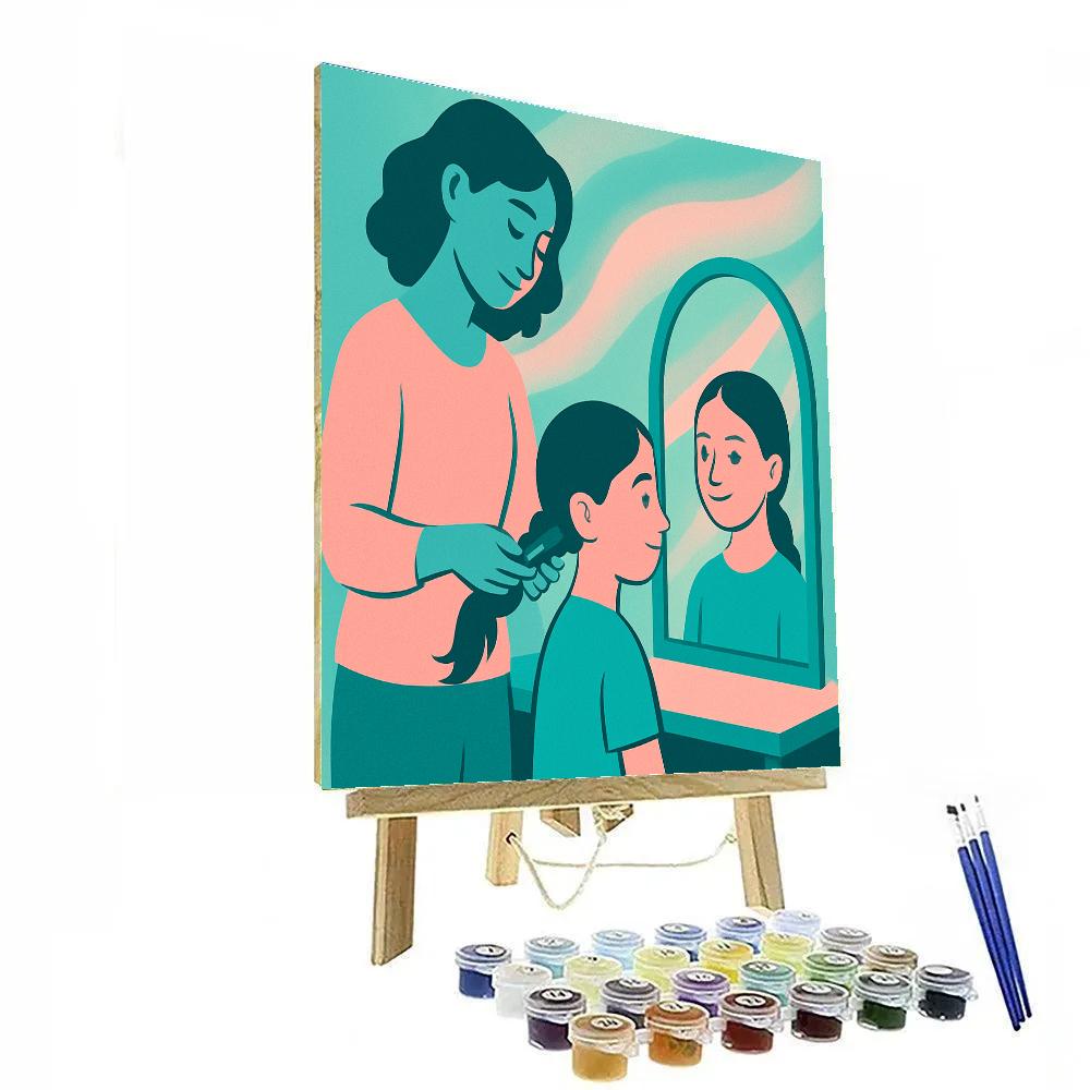 Aurora Braids Before School DIY paint by numbers