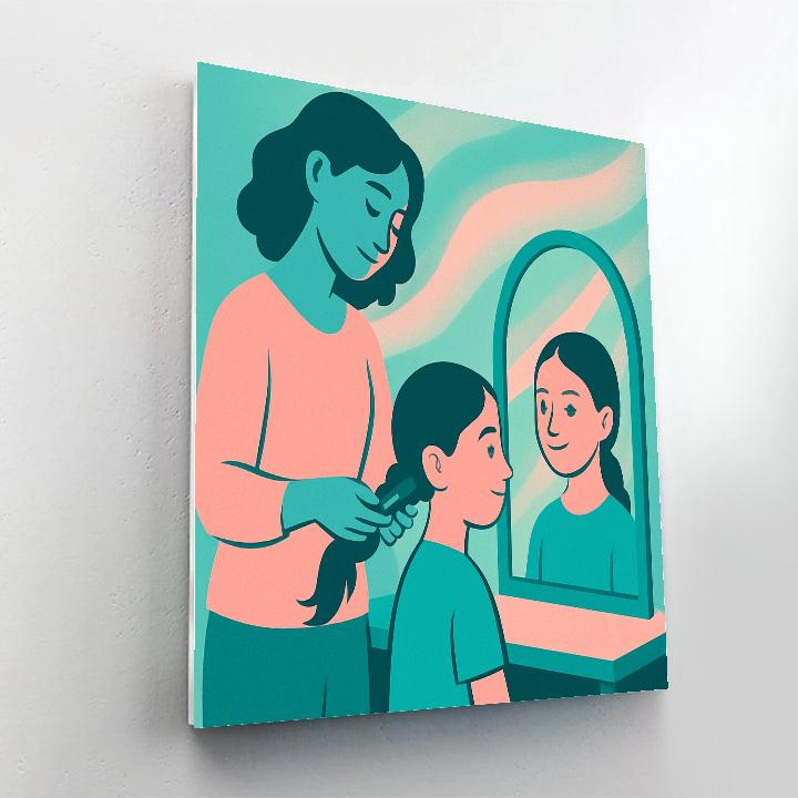 Aurora Braids Before School DIY paint by numbers