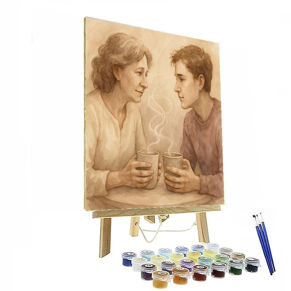 Orbiting Teacups Afternoon Talk Numbered painting kits