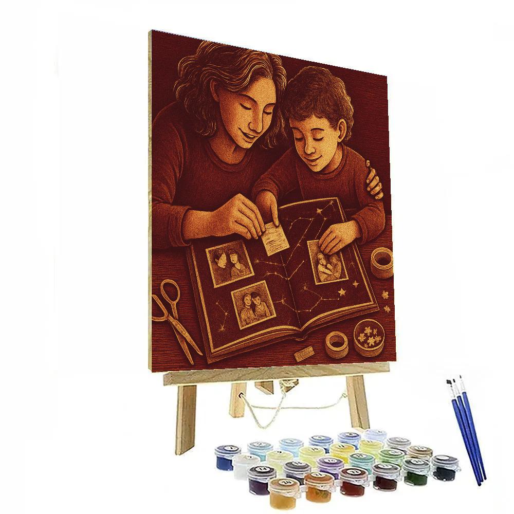Star Map Scrapbook Together painting number kit