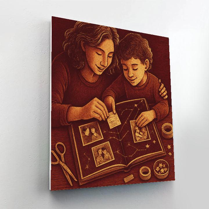 Star Map Scrapbook Together painting number kit