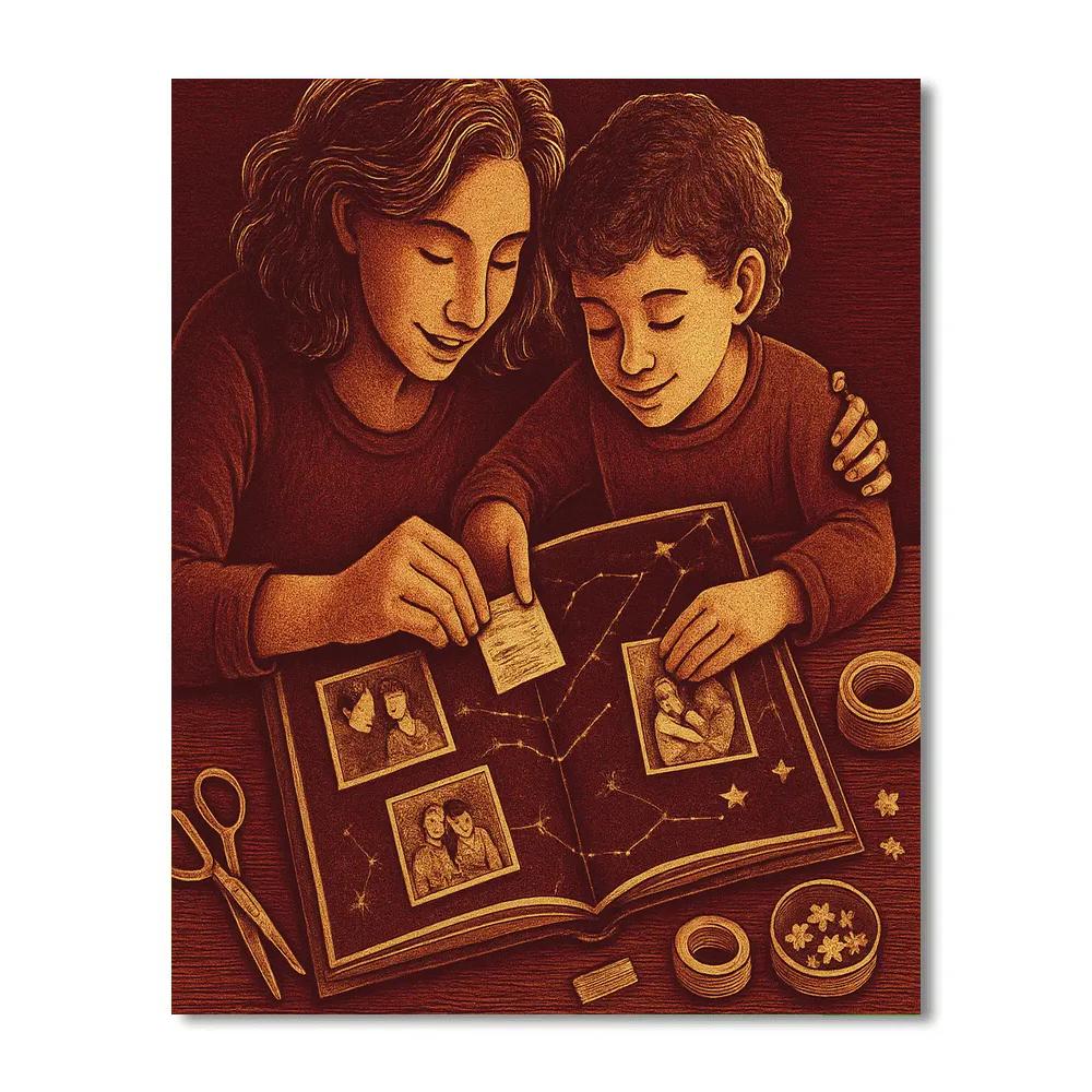 Star Map Scrapbook Together painting number kit