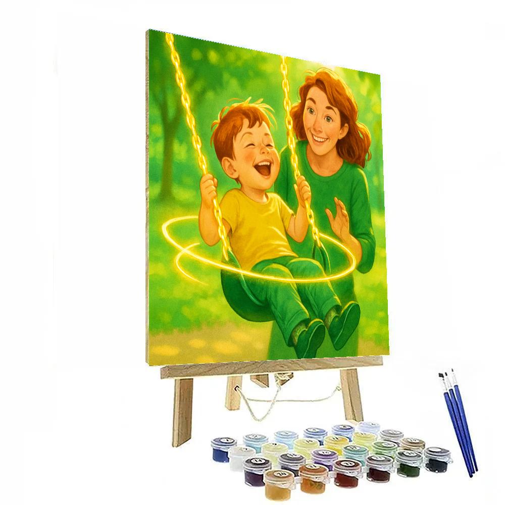 Saturn Ring Swing Push paint by numbers