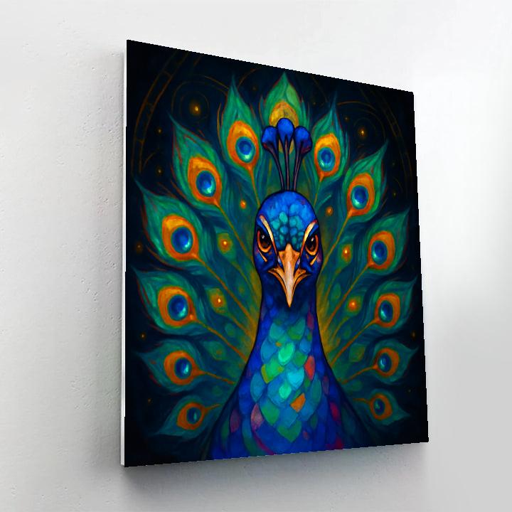 Radiant Mosaic Peacock DIY paint by numbers