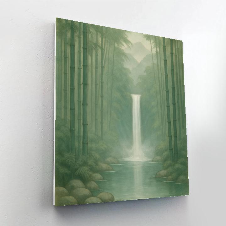 Bamboo Valley With Ribbon Waterfall Paint by numbers kits