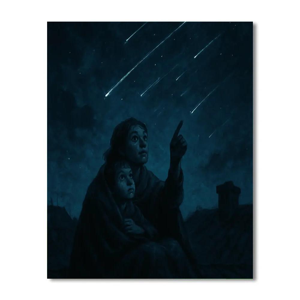 Meteor Shower Rooftop Promise painting number kit