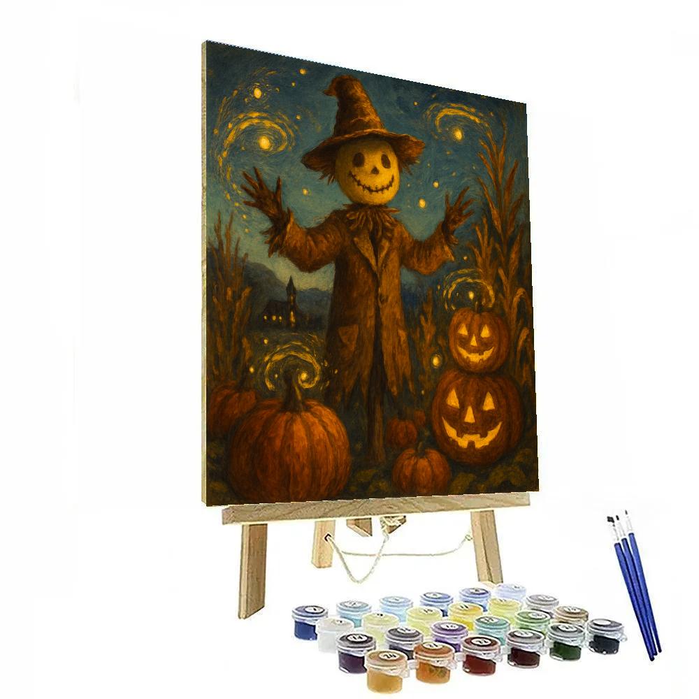 Enchanted Scarecrow Firefly Choir painting number kit