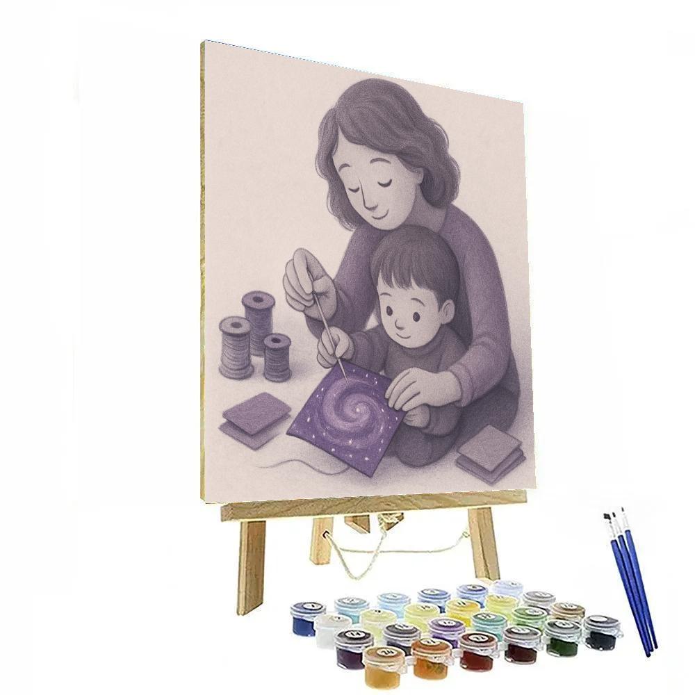 Galaxy Quilt Sewing Lesson paint by numbers