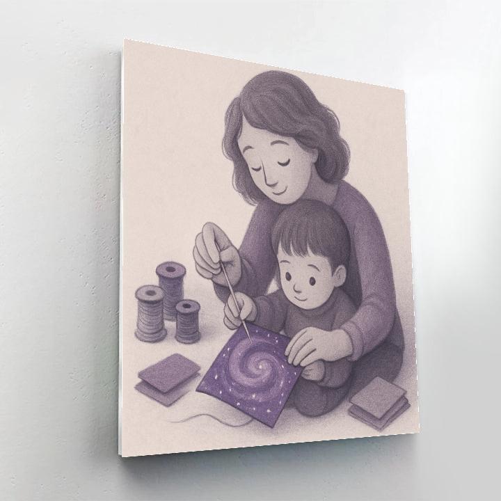 Galaxy Quilt Sewing Lesson paint by numbers