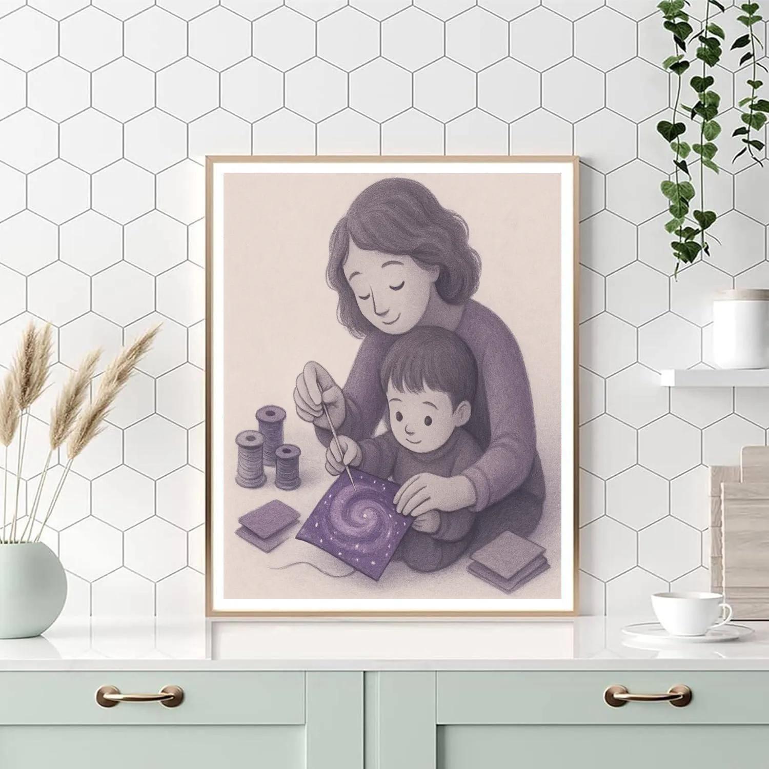 Galaxy Quilt Sewing Lesson paint by numbers