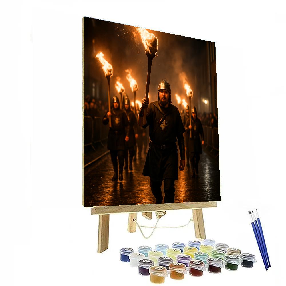 Up Helly Aa Torchlight Lerwick Shetland Number painting