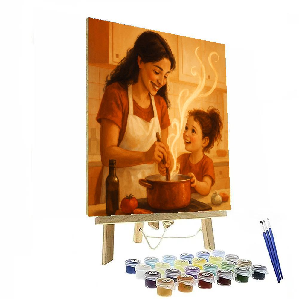 Solar Flare Cooking Together paint by numbers