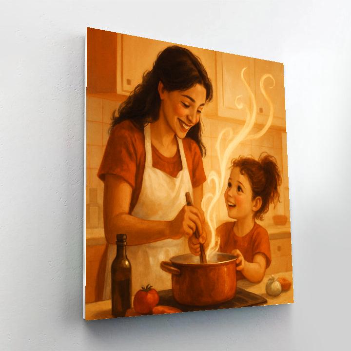 Solar Flare Cooking Together paint by numbers