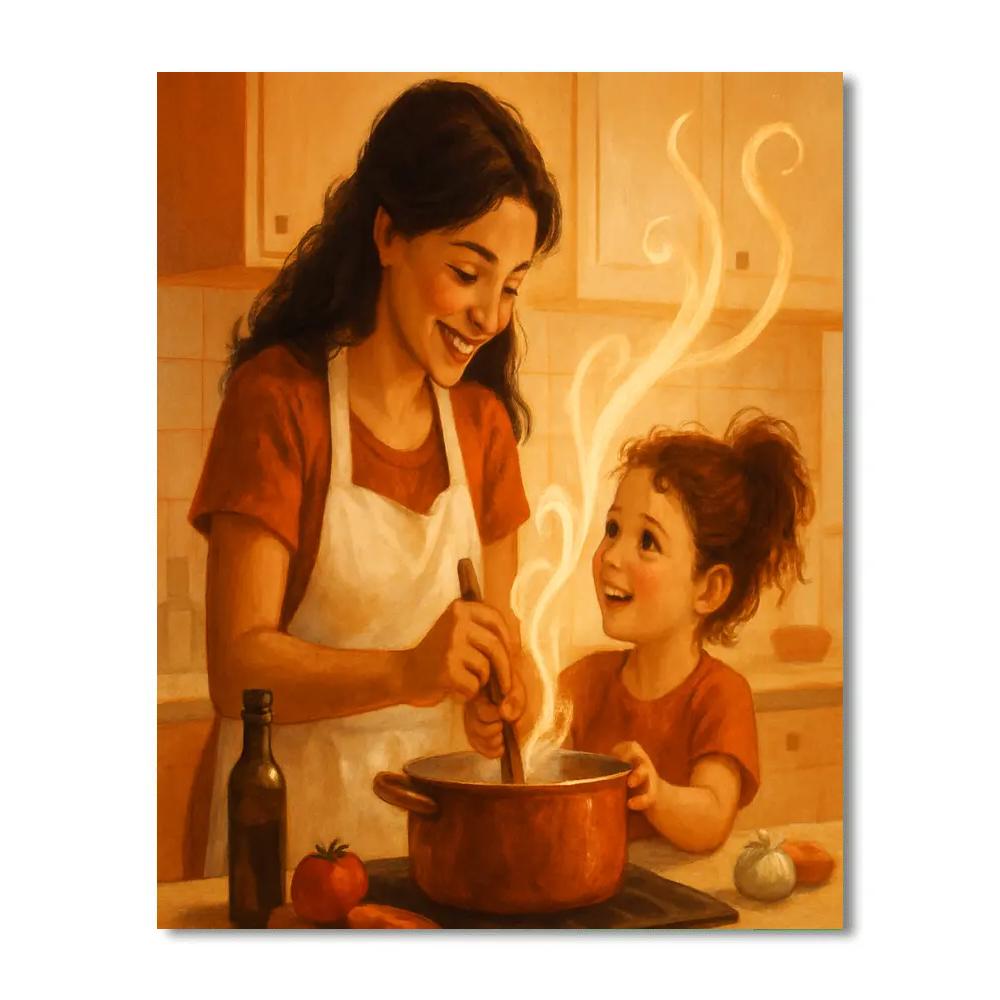 Solar Flare Cooking Together paint by numbers