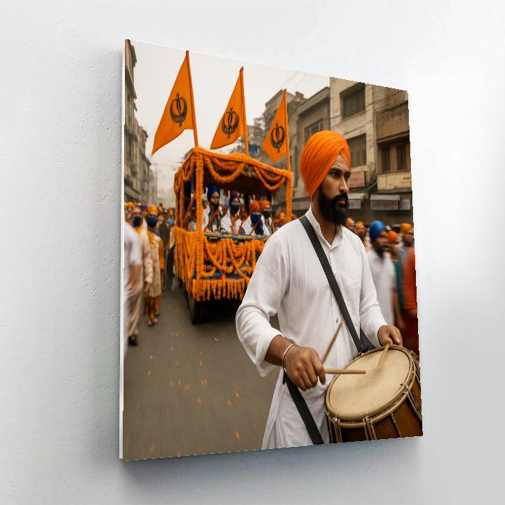 Vaisakhi Nagar Kirtan Parade Amritsar paint by numbers