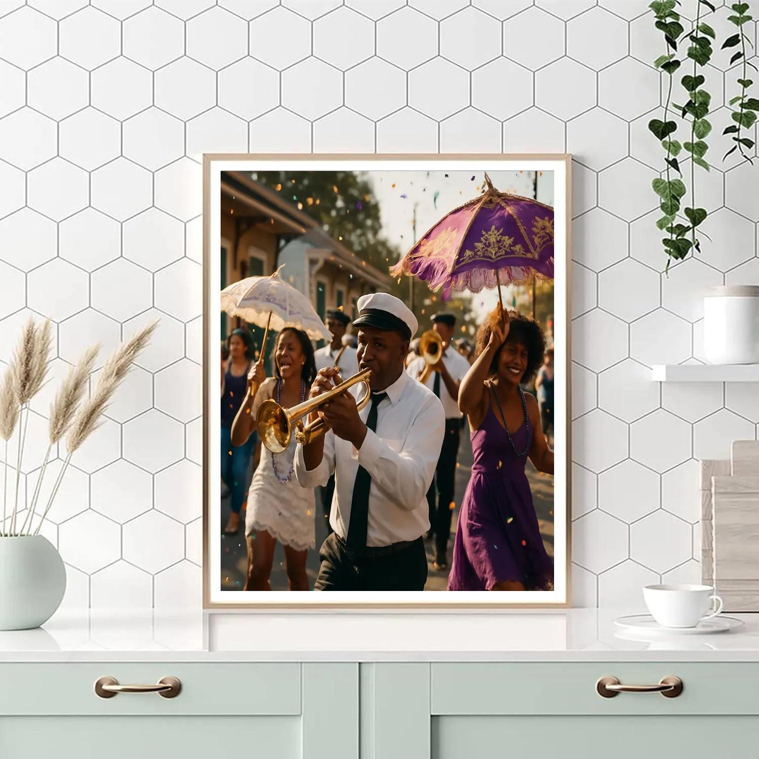 Mardi Gras Second Line New Orleans Afternoon Paint by numbers art