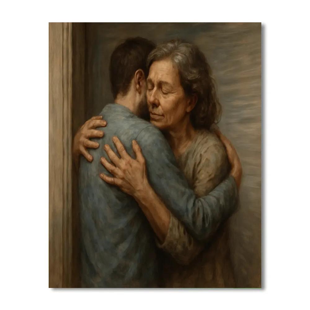 Time Dilation Reunion Hug DIY paint by numbers