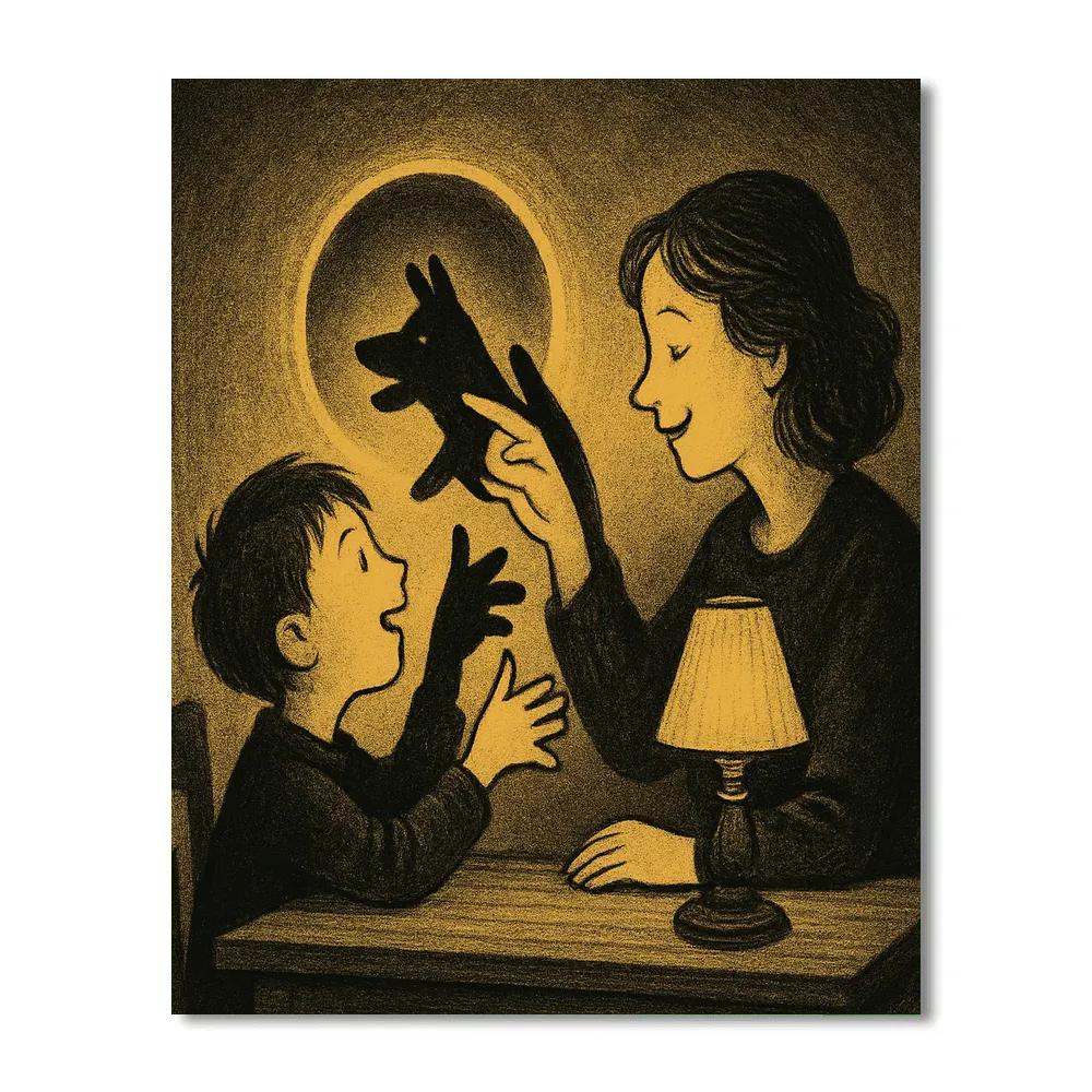 Eclipse Shadow Puppet Play painting number kit