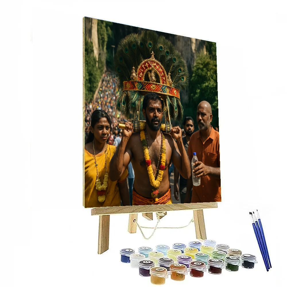 Thaipusam Kavadi Procession Batu Caves DIY paint by numbers